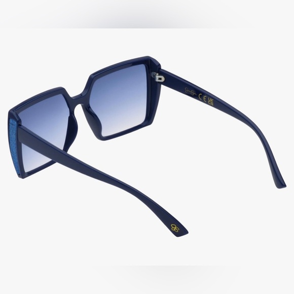 Jessica‎ Simpson J6207 Blue Glitter Square Uv400 Protection Sunglasses 62MM new main image 6